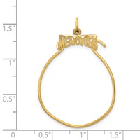 14K Memories Charm Holder Pendant view 3