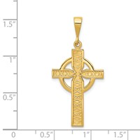 14K Yellow Gold Celtic Cross Pendant view 3