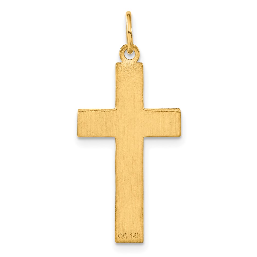 14K Diamond-cut Cross Charm (C774)