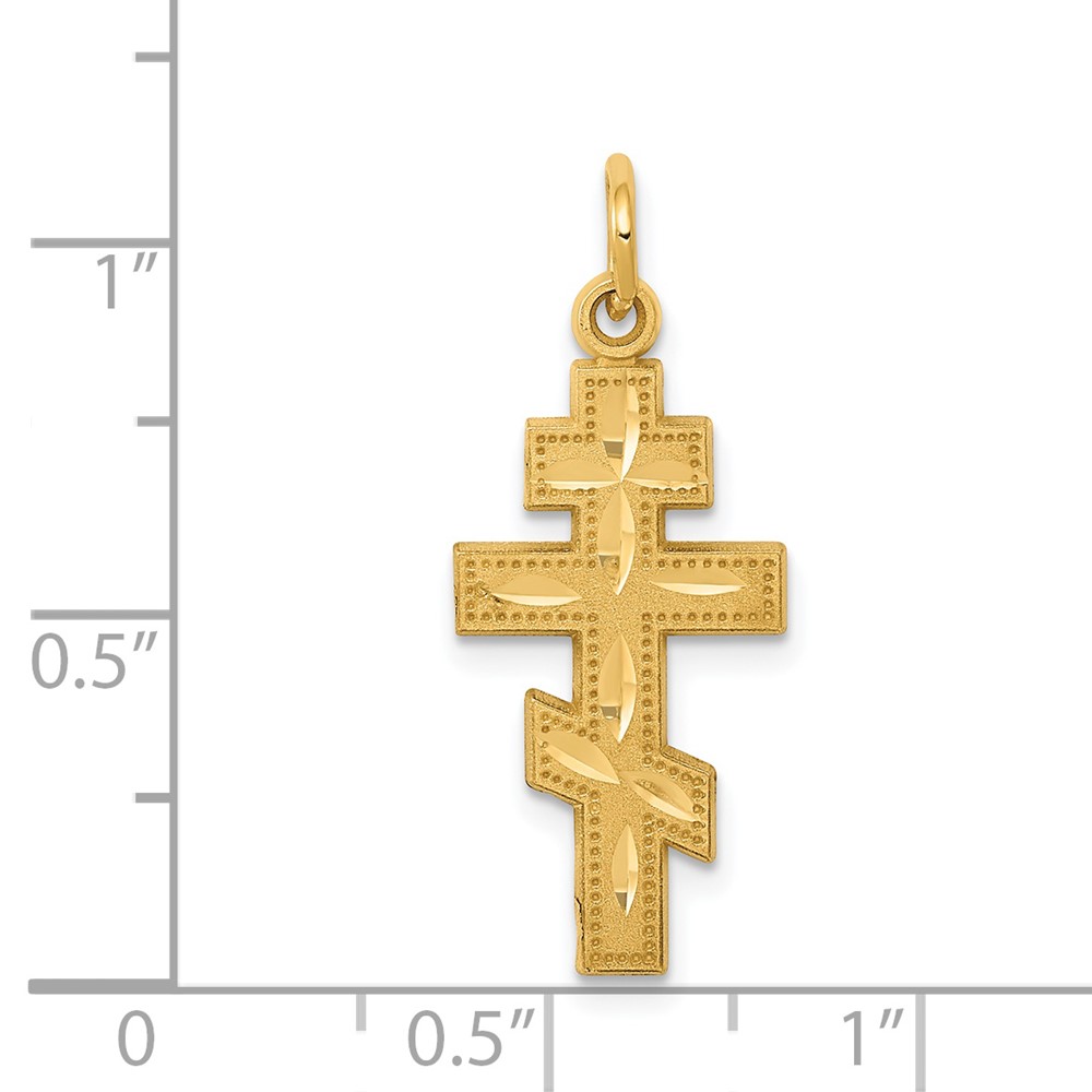 14k Eastern Orthodox Cross Charm (C775)
