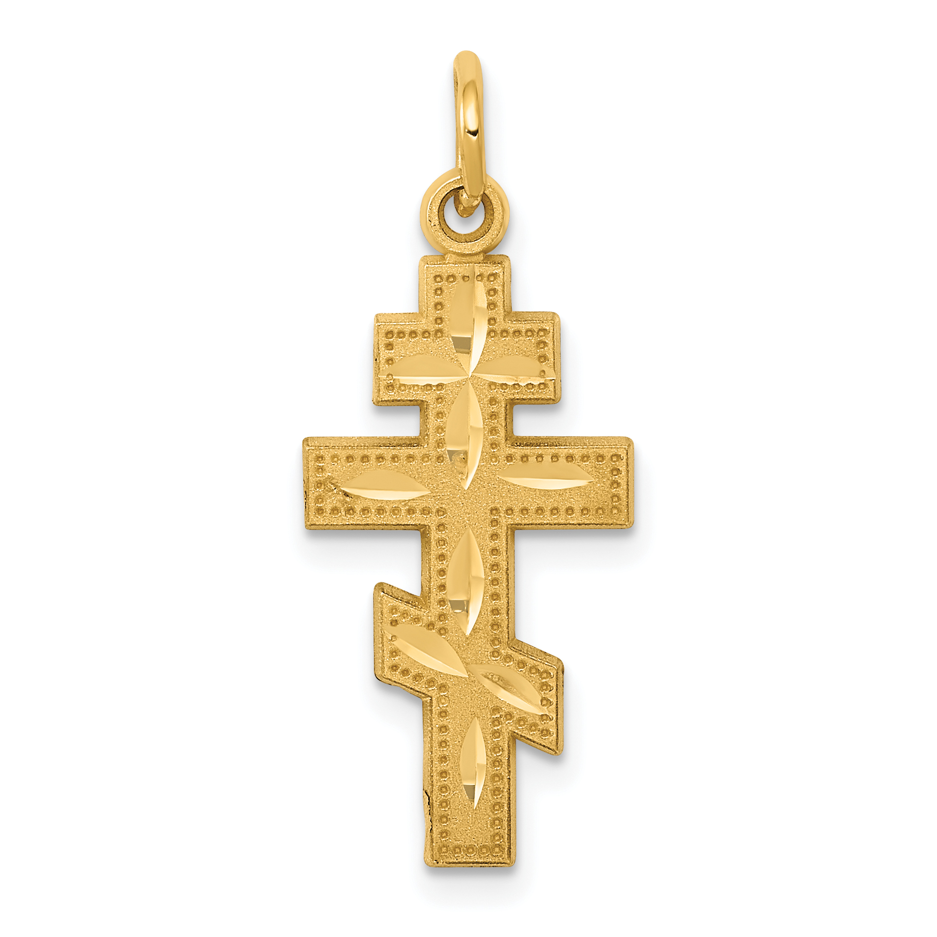 14k Eastern Orthodox Cross Charm (C775)