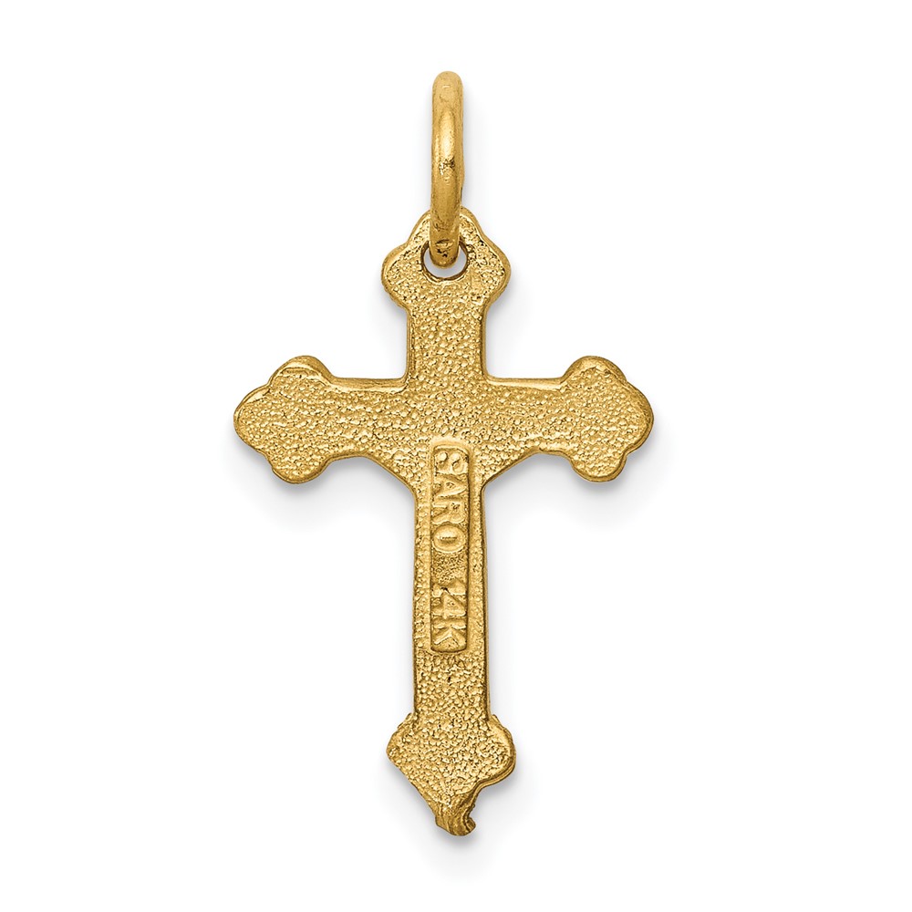 14k INRI Diamond-cut Crucifix Charm (C794)