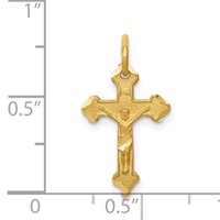 14K Inri Diamond-cut Crucifix Charm view 3