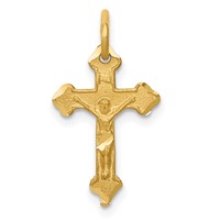 14K Inri Diamond-cut Crucifix Charm view 1