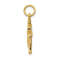 14K Yellow Gold Crucifix Charm view 2