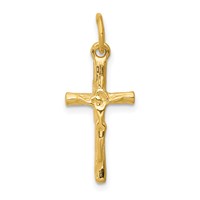 14K Yellow Gold Crucifix Charm view 1