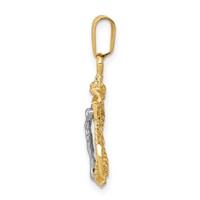 14K Two-tone Mariners Cross Pendant view 2