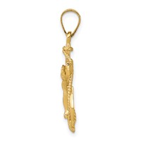 14K Yellow Gold Mariners Crucifix Pendant view 2