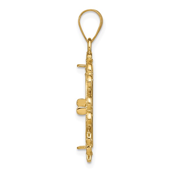 Fancy Prong Coin Bezel Pendant                                 