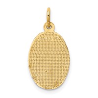 14K Yellow Gold Polished Saint Christopher Medal Oval Charm view 4