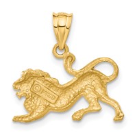 14K Yellow Gold Lion Charm view 3