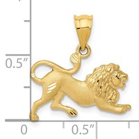 14K Yellow Gold Lion Charm view 4