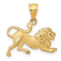 14K Yellow Gold Lion Charm view 1