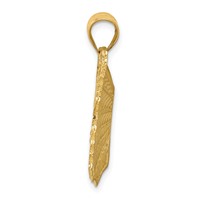 14K Yellow Gold Large Butterfly Pendant view 2