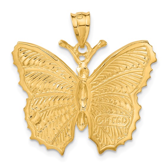 14k Large Butterfly Pendant