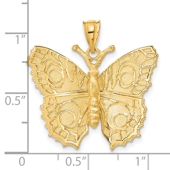 14k Large Butterfly Pendant