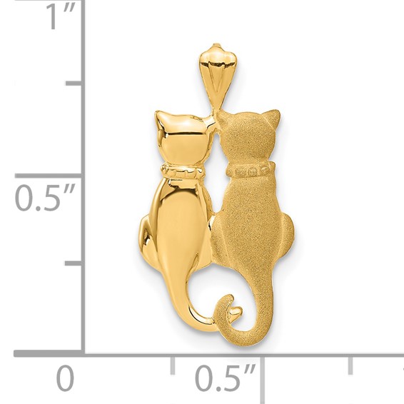 Gold Polished Cat Pendants