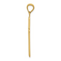 14K Yellow Gold Polished Cross Pendant view 2