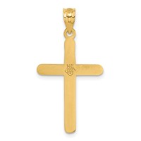 14K Yellow Gold Polished Cross Pendant view 3