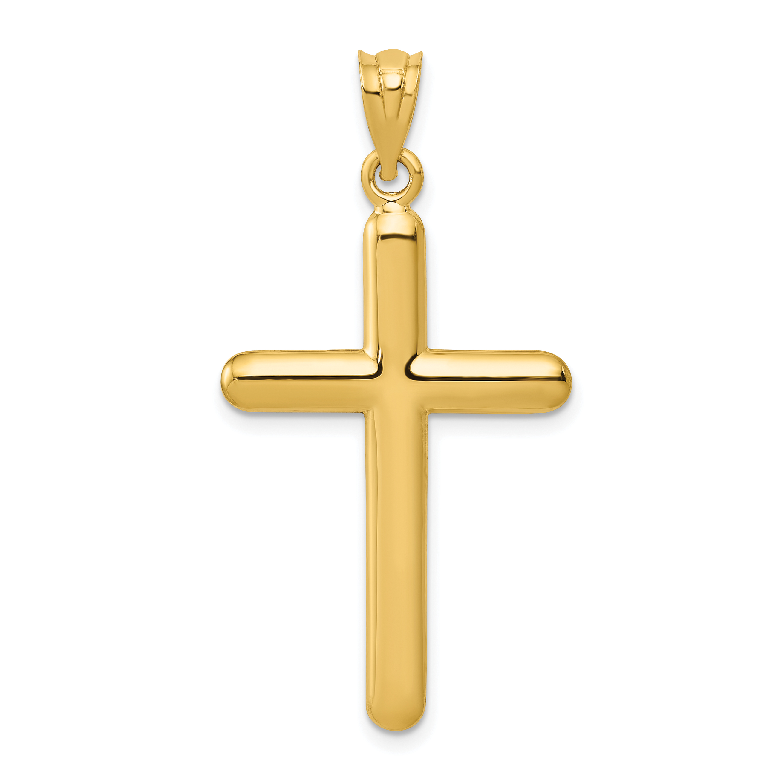14k Polished Cross Pendant (C880)
