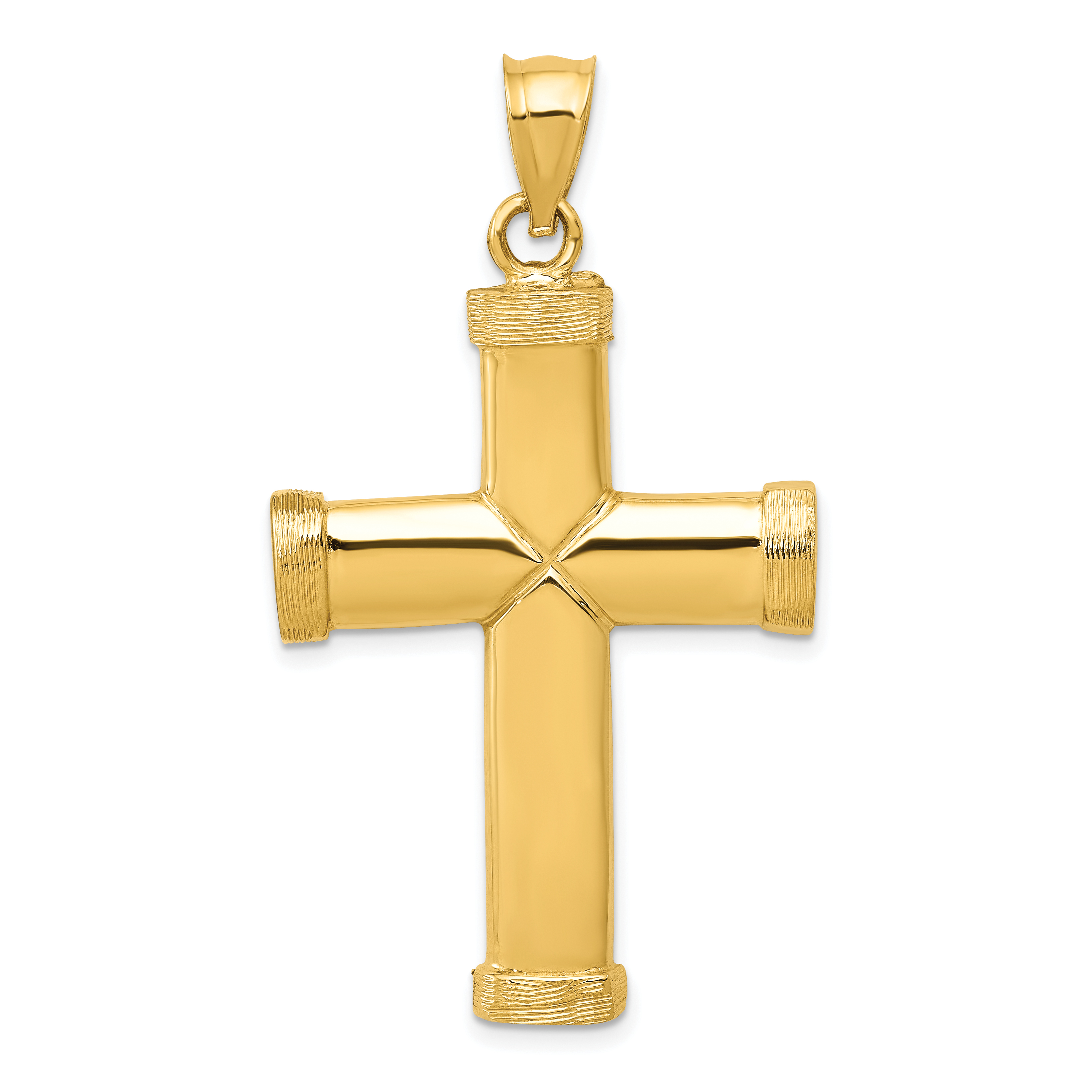14k Polished Latin Cross Pendant (C887)