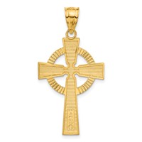 14K Yellow Gold Celtic Cross Pendant view 3