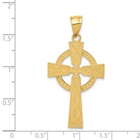 14K Yellow Gold Celtic Cross Pendant view 4