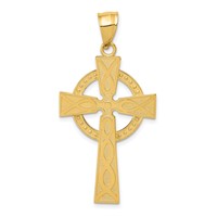 14K Yellow Gold Celtic Cross Pendant view 1