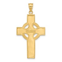 14K Yellow Gold Celtic Cross Pendant view 3