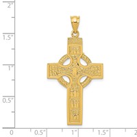 14K Yellow Gold Celtic Cross Pendant view 4