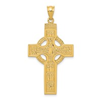 14K Yellow Gold Celtic Cross Pendant view 1