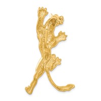 14K Yellow Gold Satin and Polished Panther Omega Slide view 3