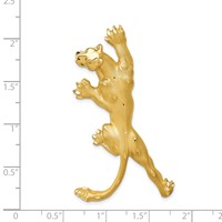 14K Yellow Gold Satin and Polished Panther Omega Slide view 4