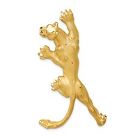 14K Yellow Gold Satin and Polished Panther Omega Slide view 1