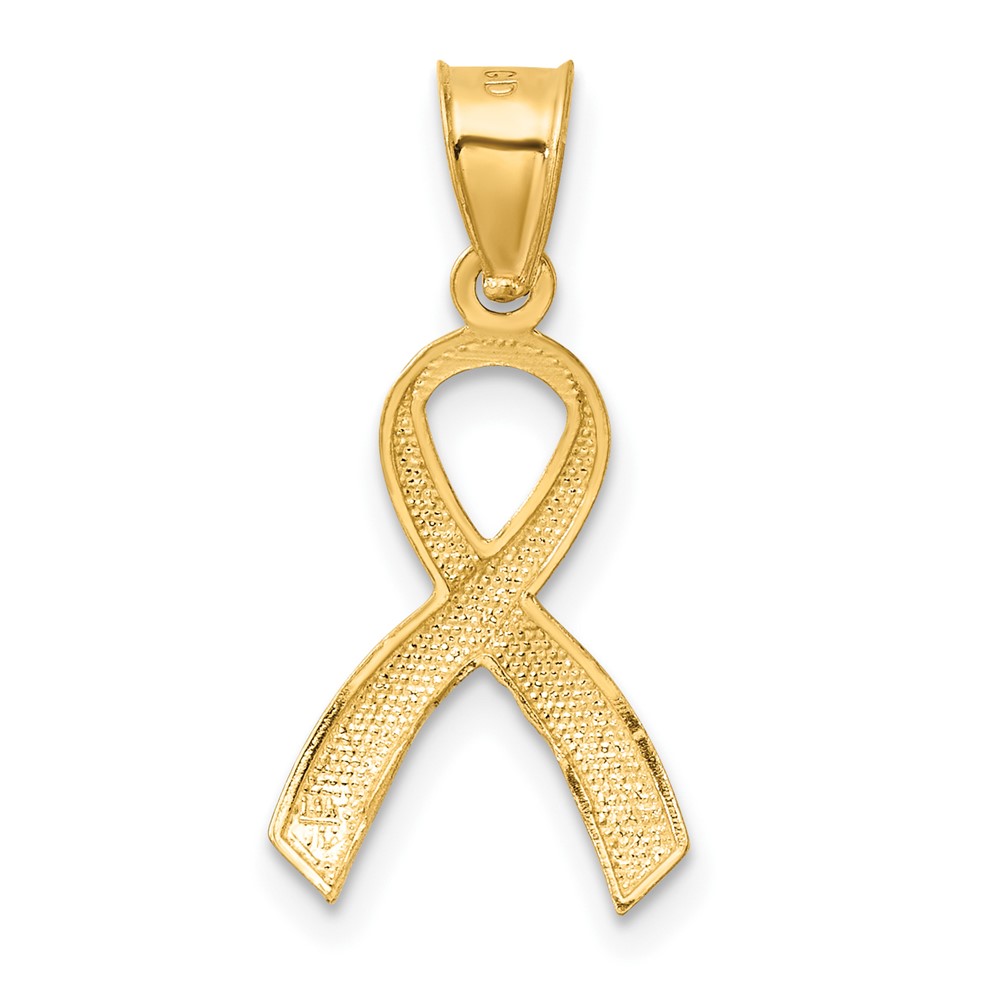 14k Diamond-cut Awareness Pendant (C904)
