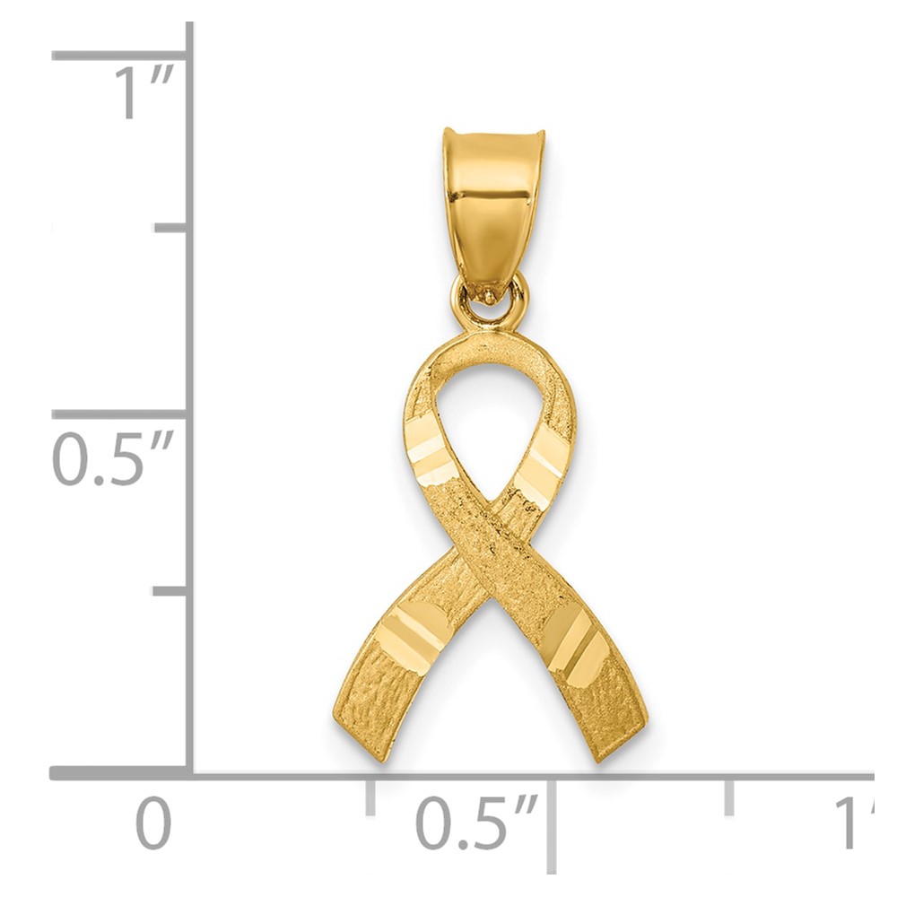 14k Diamond-cut Awareness Pendant (C904)