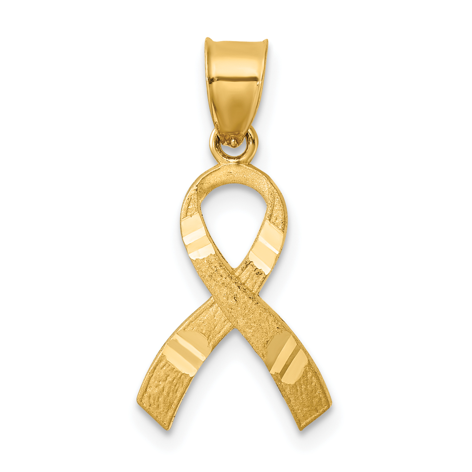 14k Diamond-cut Awareness Pendant (C904)