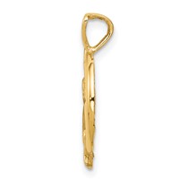 14K Yellow Gold Angel, Moon and Star Pendant view 2