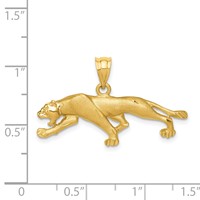 14K Yellow Gold Panther Pendant view 4