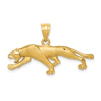 14K Yellow Gold Panther Pendant view 1