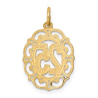 14K 25 in Oval Pendant view 3