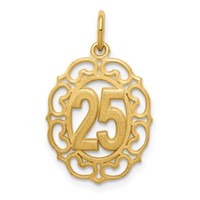 14K 25 in Oval Pendant view 1