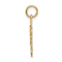 14K Yellow Gold Heart Charm, 16" view 2