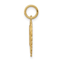 14K Yellow Gold Heart Charm, 18" view 2