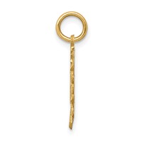 14K Yellow Gold Heart Charm, 21" view 2