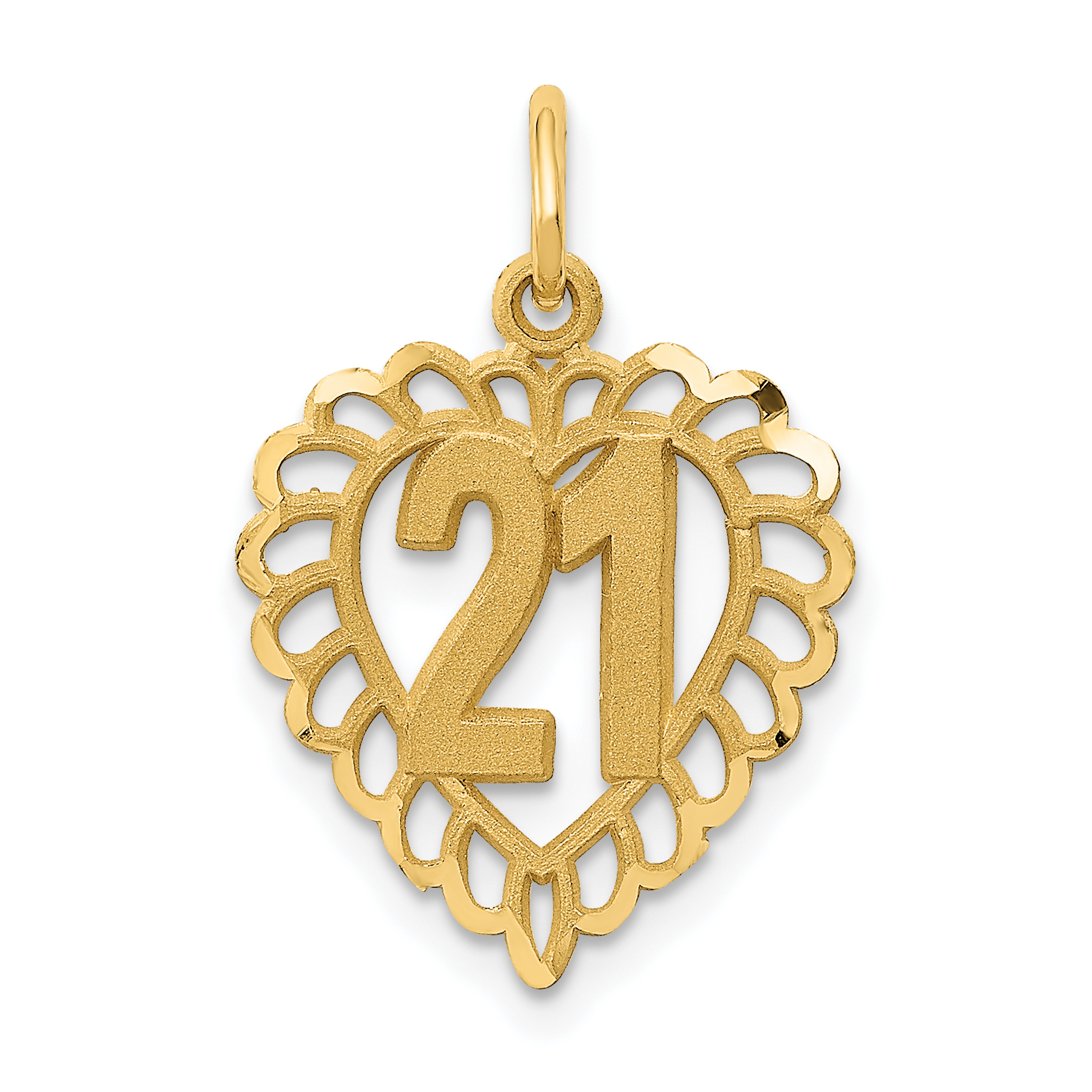 14k 21 in Heart Charm (C992)