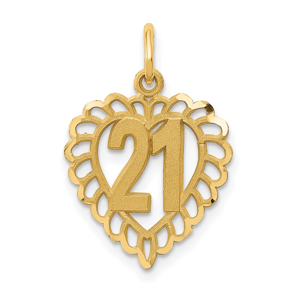 14k 21 in Heart Charm (C992)