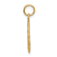 14K Yellow Gold Oval Pendant, 16" view 2