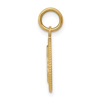 14K Yellow Gold Circle Pendant - 21in view 2