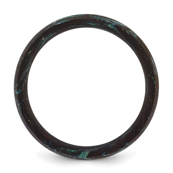 Carbon Fiber Blue Green Iridescent 8mm Ring